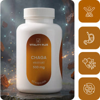 Chaga 500 mg – Longevity Mushroom for Immunity and Energy